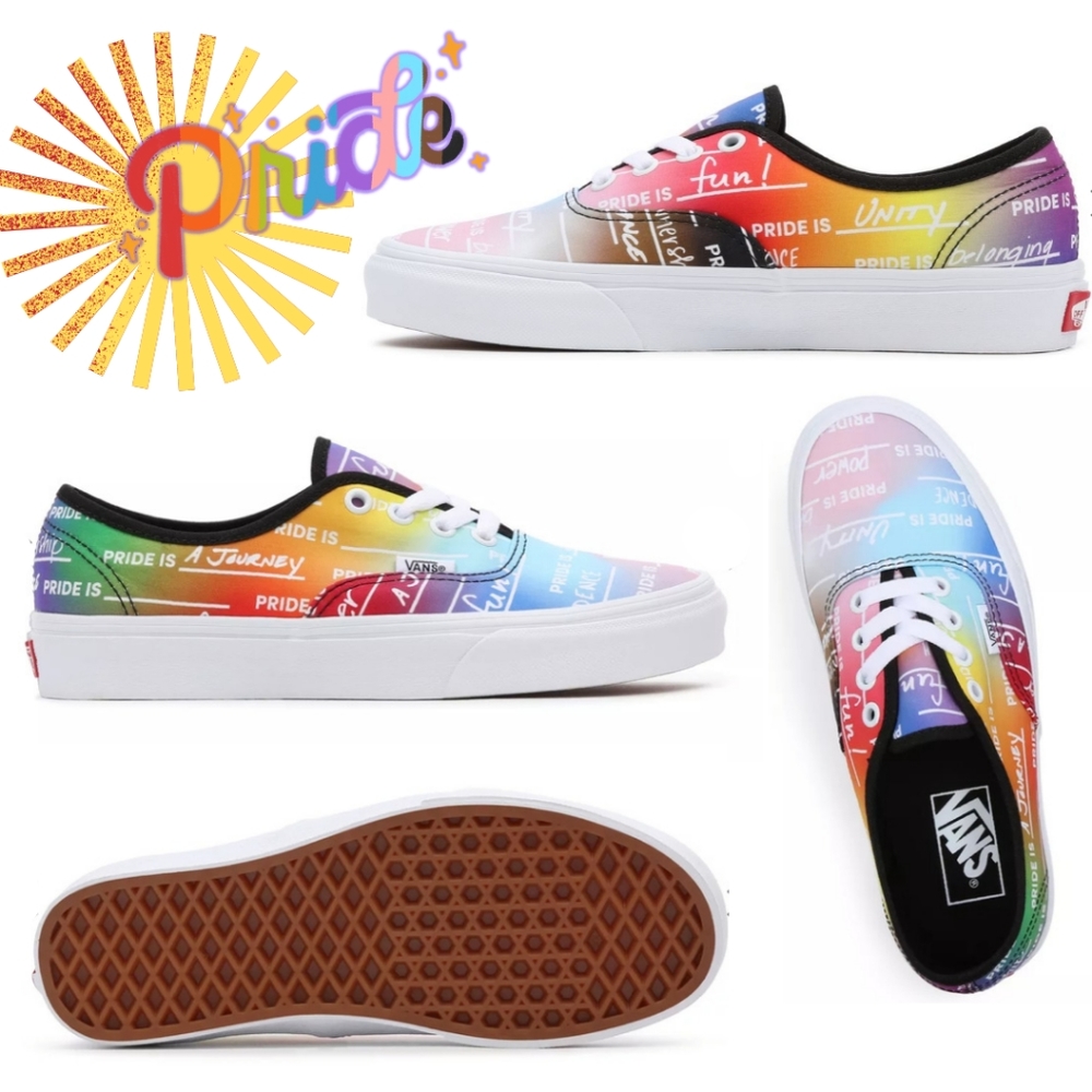 Vans Authentic Pride Rainbow Ombre Positive Affirmations Women's Size